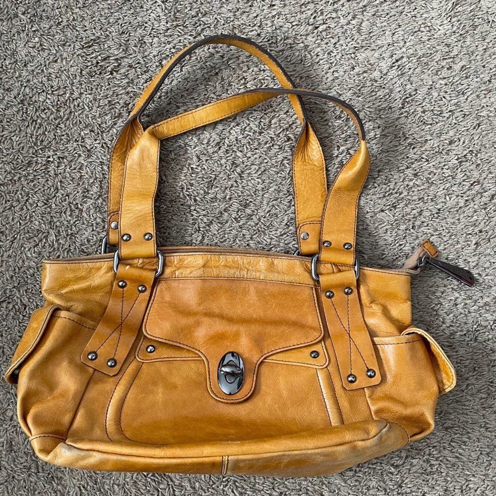 Toscani Italinan Leather Handbag Satchel Shoulder Bag Purse